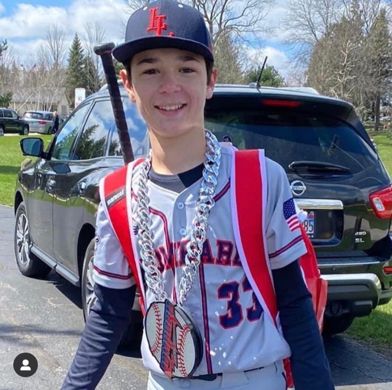 Oversized custom pendant on a heavy chain